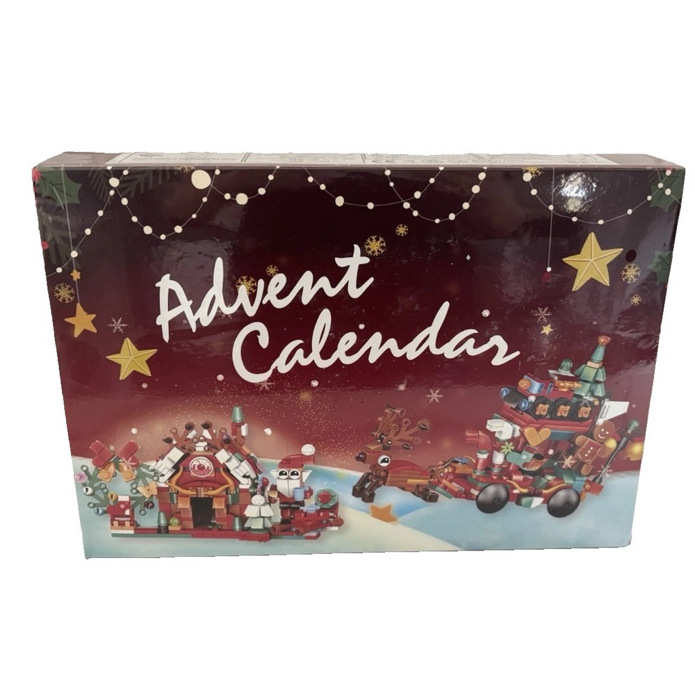 Advent Calendar 2024‎ Christmas Countdown Building Set Santa Sleigh Workshop-New
